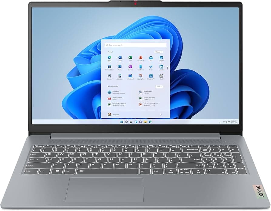 LENOVO IP SLIM 3 15AMN8 15.6” FHD R3-7320U 8GB DDR5 512GB PCIe TECL. SP + NUM ART GREY 82XQ00R6LM GARANTIA 12 MESES